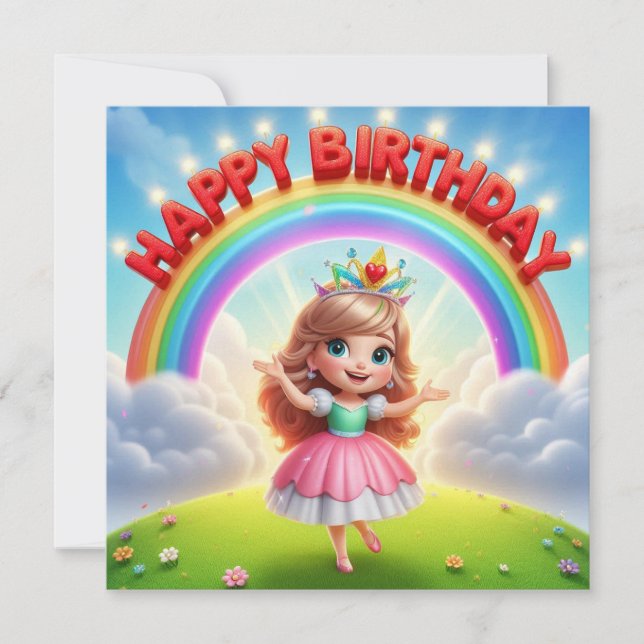 Cartão de aniversário infantil (Frente)
