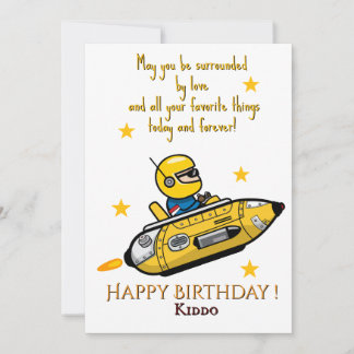 Cartão de aniversário infantil simples