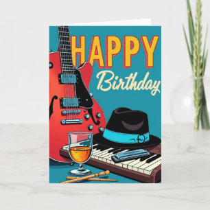 Cartão de Aniversário Instrumentos Musicais