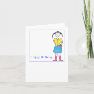 Cartão de Aniversário Inteligente para Meninas