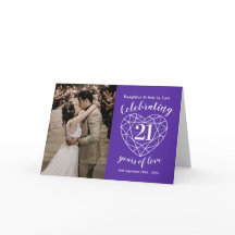 Cartão de Aniversário Iolite de Casamento de ruas