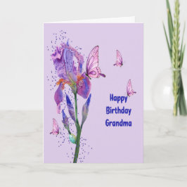 Cartão de Aniversário Iris para a Vovó