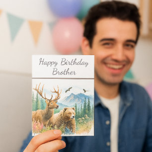 Cartão de Aniversário Irmão Natureza Vida Selvagem