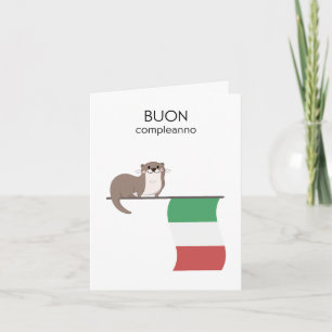 Cartão de Aniversário Italiano - Buon Complanno