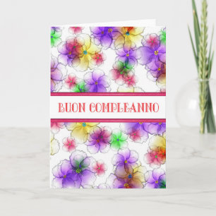 Cartão de aniversário italiano de Buon Compleann