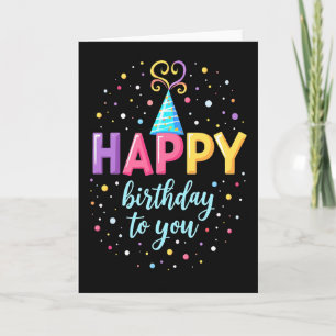 Cartão de Aniversário Jubiloso