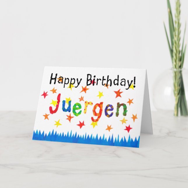Cartão de aniversário "Juergen" (Frente)