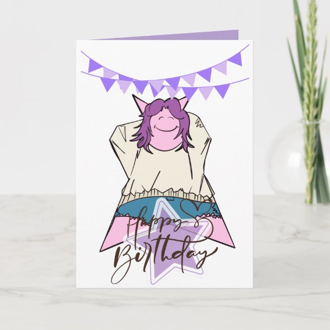 Cartão de Aniversário K-pop (Frente)