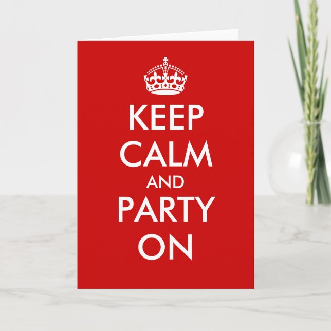 Cartão de aniversário Keep calm | Design personali (Frente)