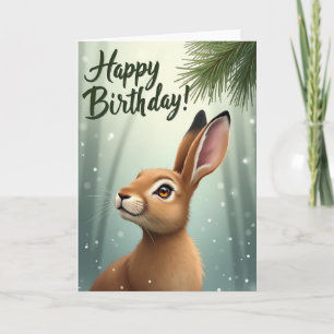 Cartão de Aniversário Lebre Caprichosa