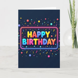 Cartão de Aniversário Luminoso