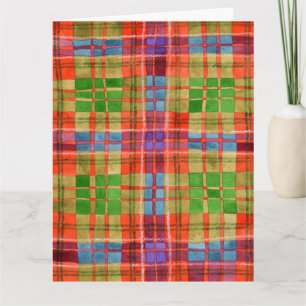 CARTÃO DE ANIVERSÁRIO MAC RAE TARTAN