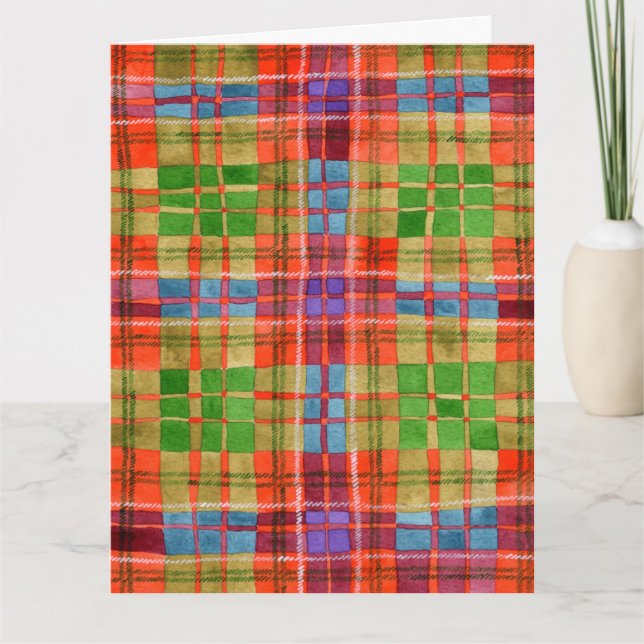 CARTÃO DE ANIVERSÁRIO MAC RAE TARTAN (Frente)