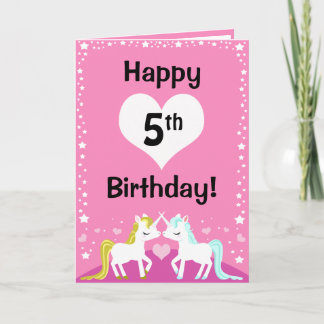 Cartão de aniversário mágico cor-de-rosa