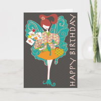 Cartão de Aniversário Mah Jongg Fairy