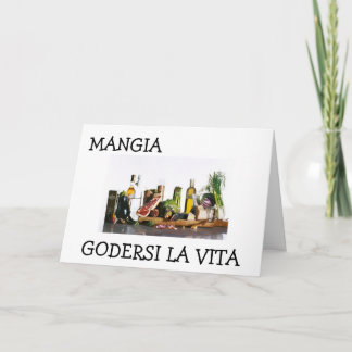 CARTÃO DE ANIVERSÁRIO "MANGIA - COMER E APROVEITAR