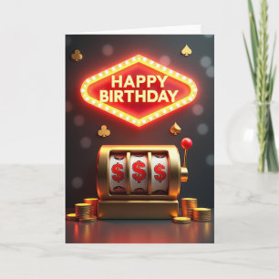 Cartão de Aniversário Marquee Lights