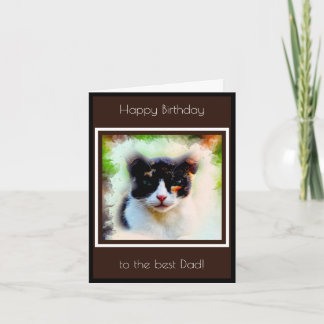 Cartão De Aniversário Masculino Do Gato