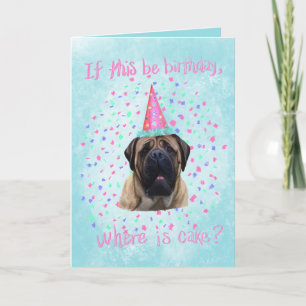 Cartão de Aniversário Mastiff