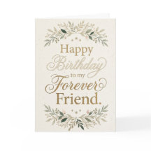 Cartão de Aniversário Melhores Amigas Tipografia F
