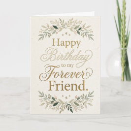 Cartão de Aniversário Melhores Amigas Tipografia F