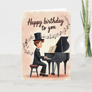 Cartão de Aniversário Melodia do Músico