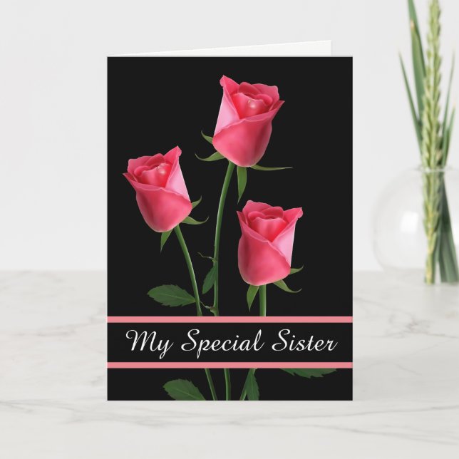 Cartão de Aniversário - Meu Cartão Especial Irmã (Frente)