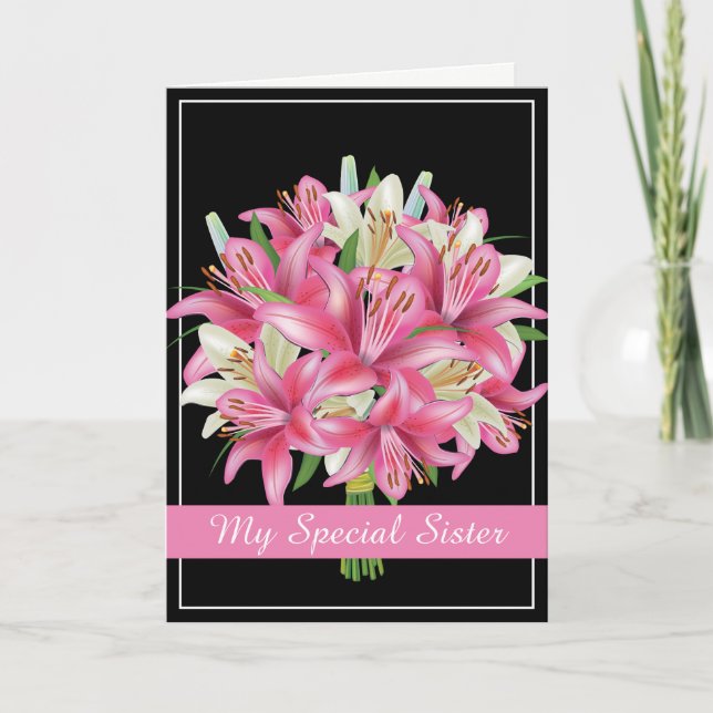 Cartão de Aniversário - Meu Cartão Especial Irmã (Frente)