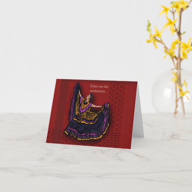 Cartão de aniversário mexicano dobrado (Flor Amarela)