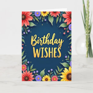 Cartão de Aniversário Midnight Bloom