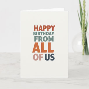 Cartão de Aniversário Minimalist Text Collective