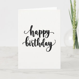 Cartão de Aniversário Minimalista Alegre