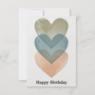 Cartão de Aniversário Minimalista Elegante com Sob