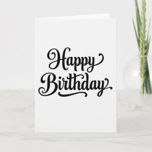 Cartão de Aniversário Minimalista Moderno