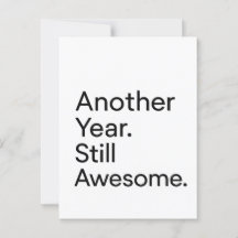 Cartão de aniversário minimalista para adultos