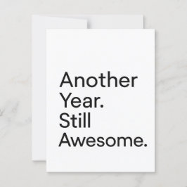 Cartão de aniversário minimalista para adultos