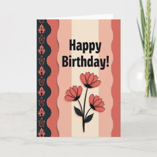 Cartão de Aniversário Modern Bloom