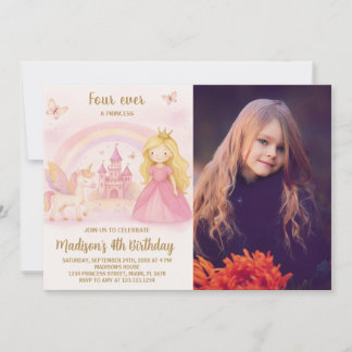 Cartão de Aniversário Moderno Editável com fotogra