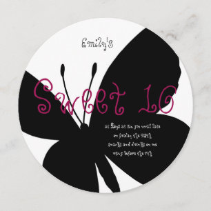Cartão de Aniversário Moderno Sweet 16