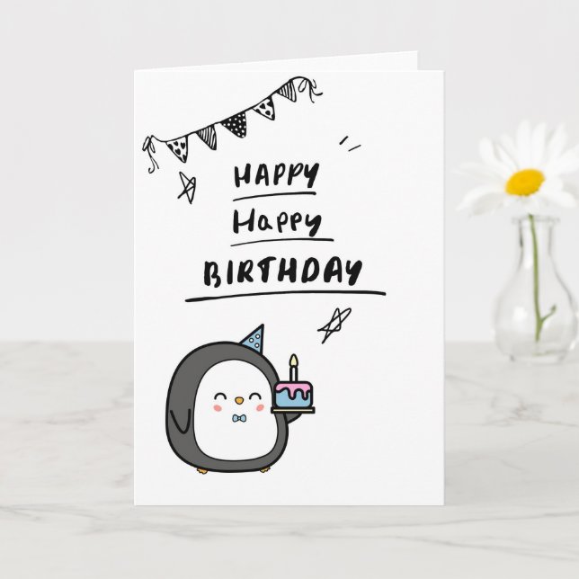 Cartão de aniversário muito fofo (Planta pequena)
