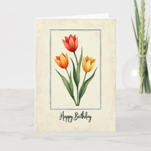 Cartão de Aniversário Natural Blooms