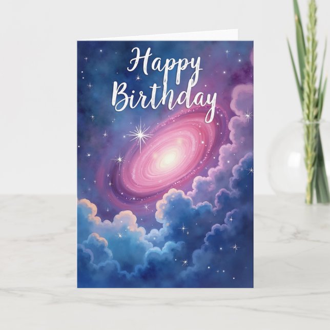 Cartão de Aniversário Nebulosa (Frente)