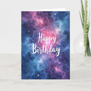 Cartão de Aniversário Nebulosa Cósmica