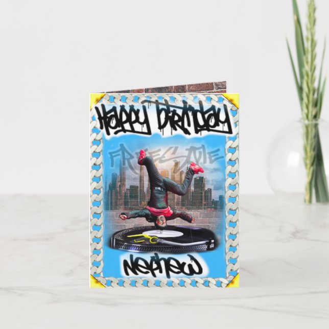 Cartão de aniversário Nephew (Frente)