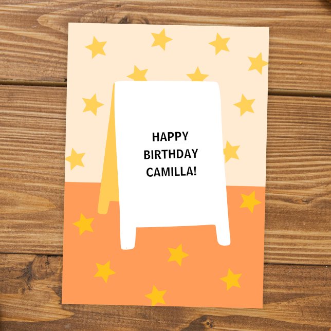 Cartão de Aniversário Nome Personalizado (Criador carregado)