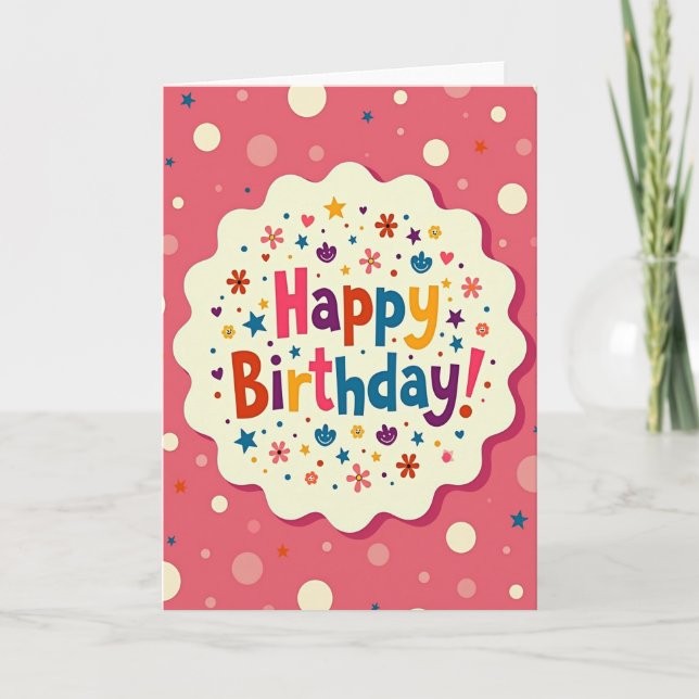 Cartão de Aniversário Nuvem Alegre (Frente)