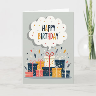 Cartão de Aniversário Nuvem Doce