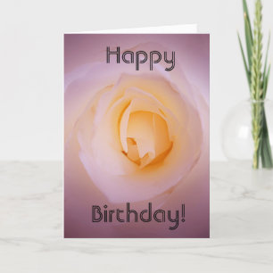 Cartão de aniversário - O coração de um Rosa