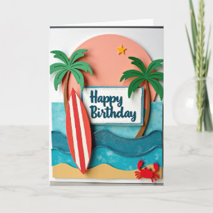 Cartão de Aniversário Oceano Brilhante
