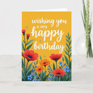Cartão de Aniversário Ochre Bloom
